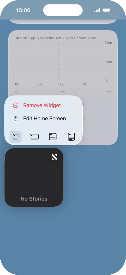 Press Remove Widget. Press Remove Widget.