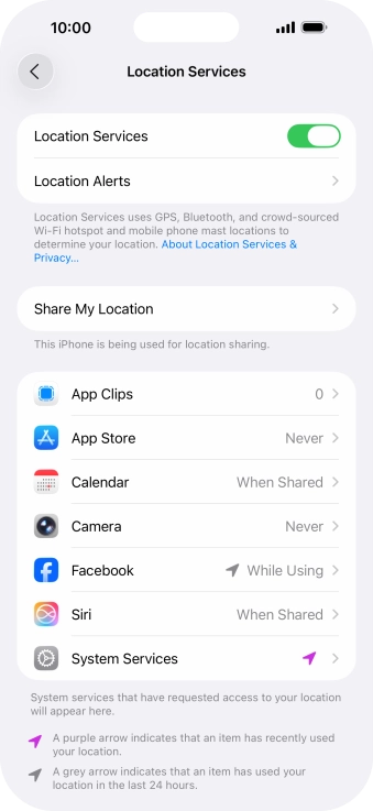 Press the required app. Press the required app.