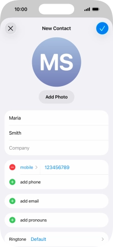 Press the confirm icon. Press the confirm icon.