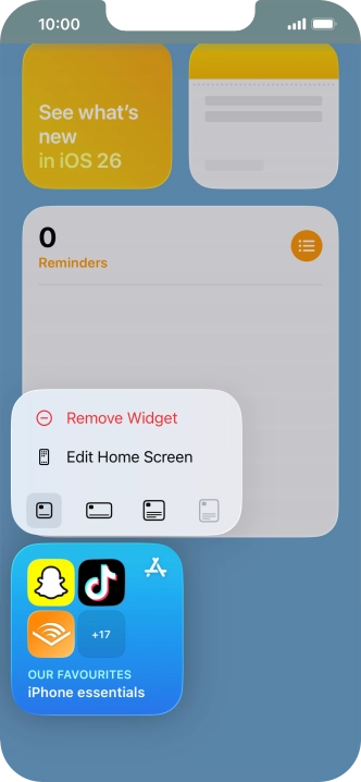Press Remove Widget. Press Remove Widget.