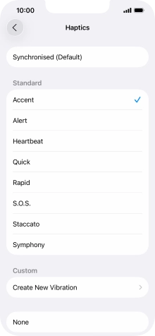Press the required setting to turn on the function. Press the required setting to turn on the function.