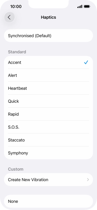 Press the required setting to turn on the function. Press the required setting to turn on the function.