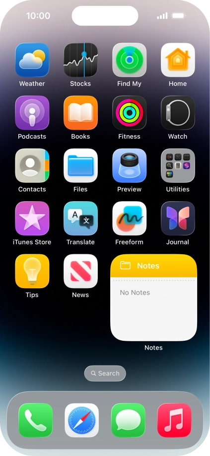 If you're using a Widget Stack: slide up or down on the stack to select the required widget. If you're using a Widget Stack: slide up or down on the stack to select the required widget.