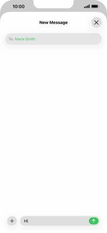 Press the send icon. Press the send icon.