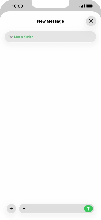 Press the send icon. Press the send icon.