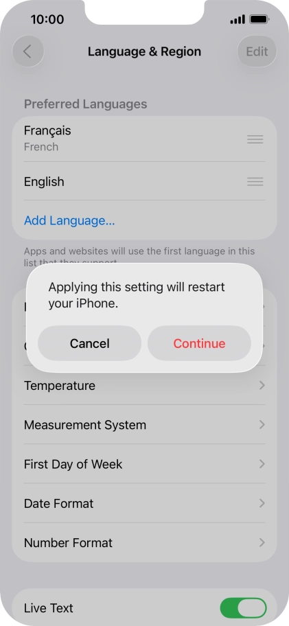 Press Continue. Press Continue.