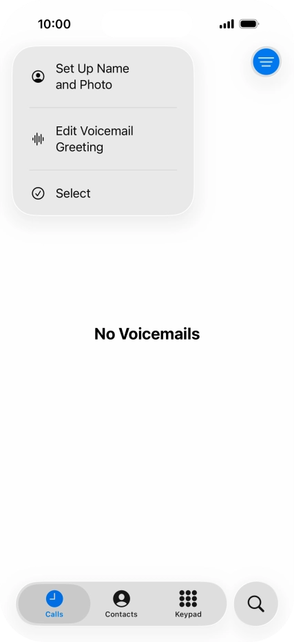 Press Edit Voicemail Greeting. Press Edit Voicemail Greeting.