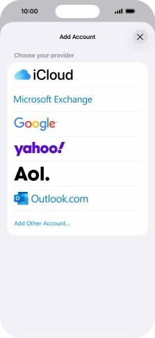 Press Microsoft Exchange. Press Microsoft Exchange.