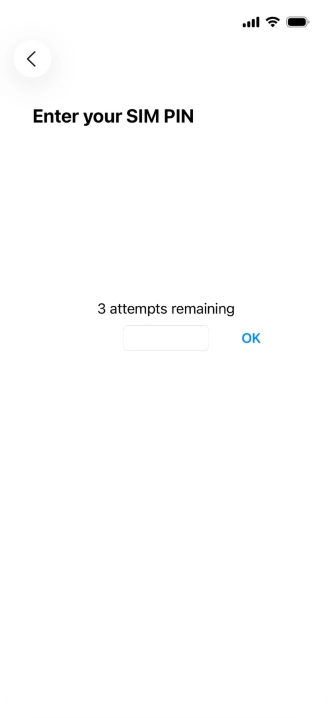 If your SIM is locked, key in your PIN and press OK. If your SIM is locked, key in your PIN and press OK.