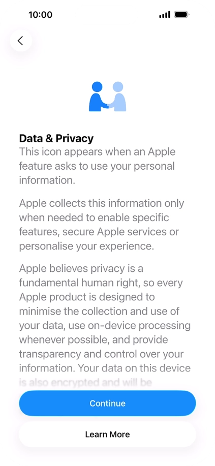 Press Continue. Press Continue.
