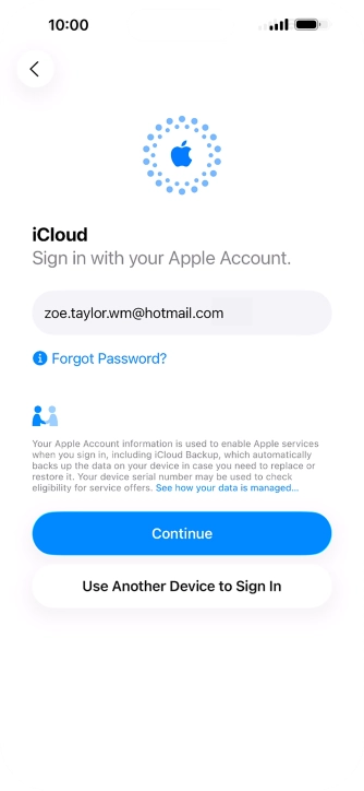 Press Continue. Press Continue.