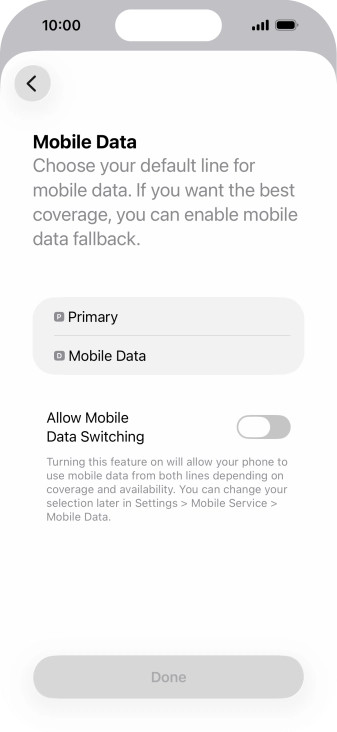 Press the required price plan. Press the required price plan.