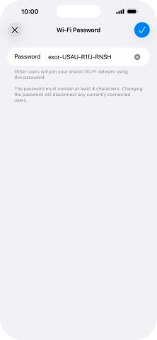 Press the confirm icon. Press the confirm icon.