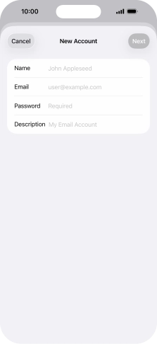 Press Name and key in the required sender name. Press Name and key in the required sender name.