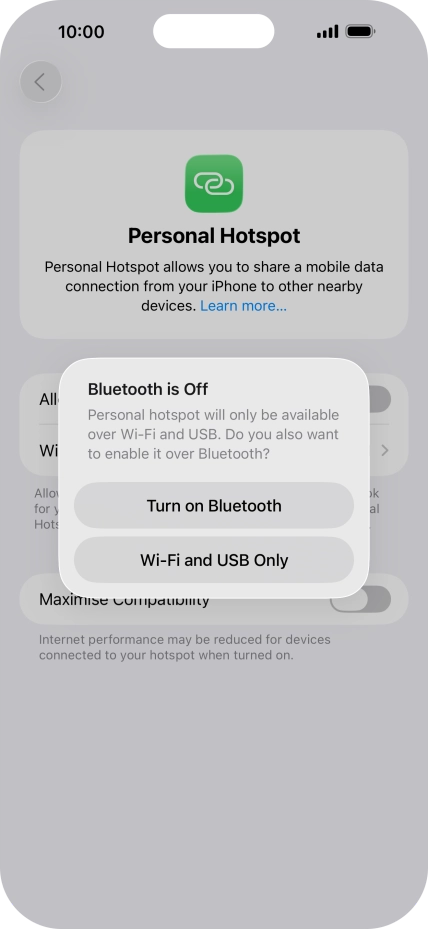 If Wi-Fi is turned on, press Wi-Fi and USB Only. If Wi-Fi is turned on, press Wi-Fi and USB Only.