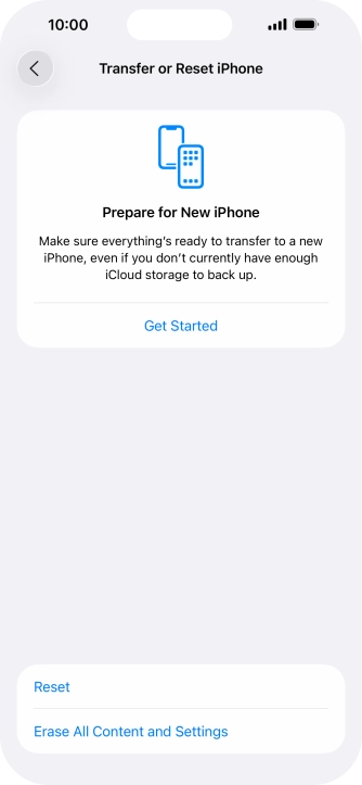 Press Reset. Press Reset.