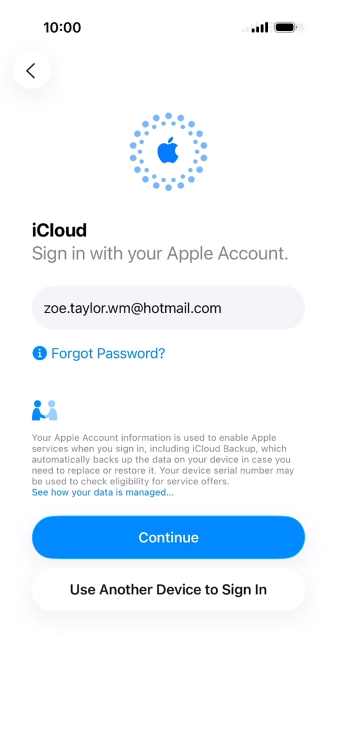 Press Continue. Press Continue.