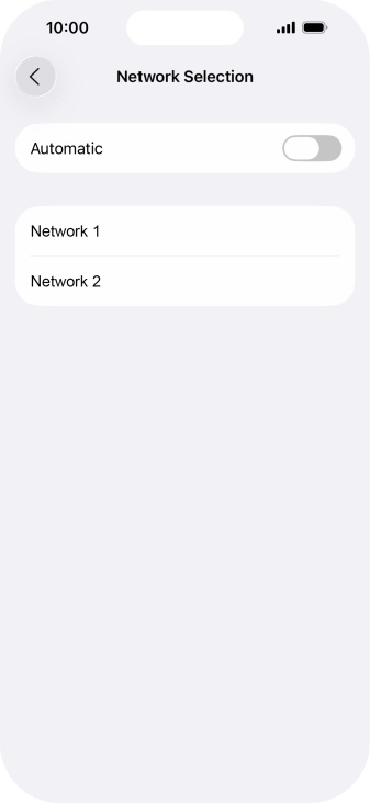 If you turn off the function, press the required network. If you turn off the function, press the required network.