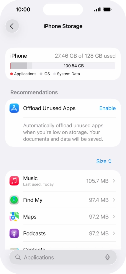 Press the required app. Press the required app.