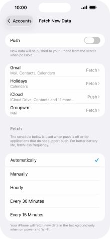 If you turn off the function, press the required setting. If you turn off the function, press the required setting.