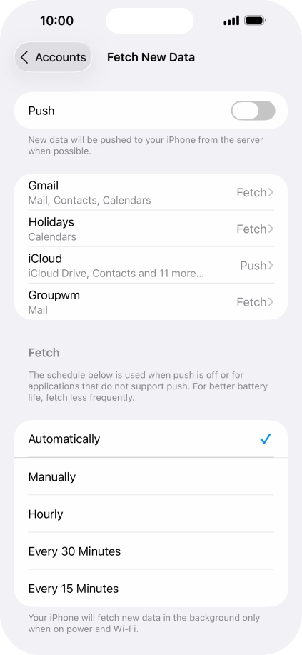 If you turn off the function, press the required setting. If you turn off the function, press the required setting.