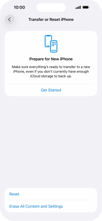 Press Reset. Press Reset.