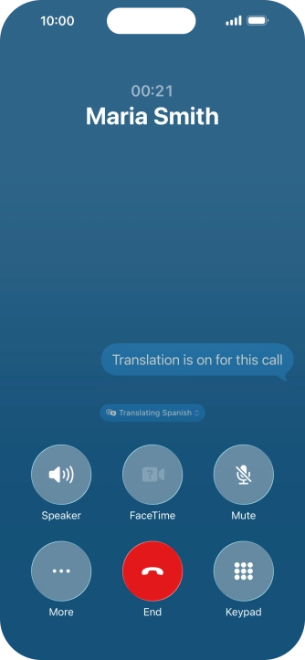 Press Translating ‹language› and follow the instructions on the screen to select language display or exit Live Translation. Press Translating ‹language› and follow the instructions on the screen to select language display or exit Live Translation.