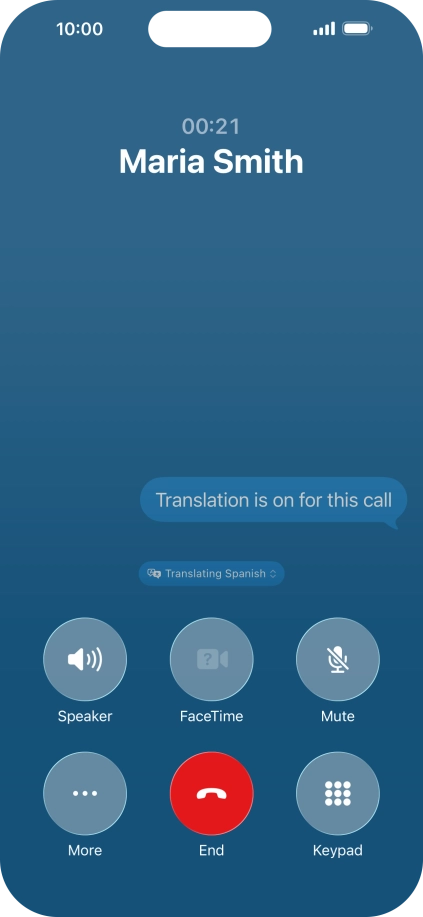 Press Translating ‹language› and follow the instructions on the screen to select language display or exit Live Translation. Press Translating ‹language› and follow the instructions on the screen to select language display or exit Live Translation.