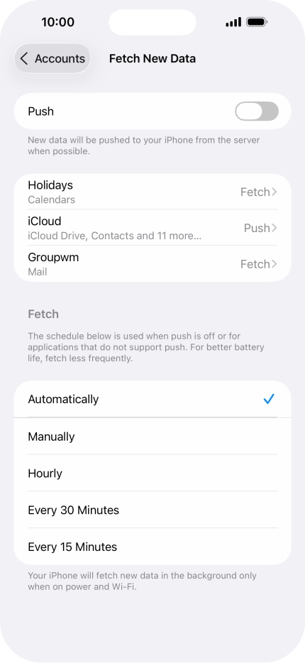 If you turn off the function, press the required setting. If you turn off the function, press the required setting.