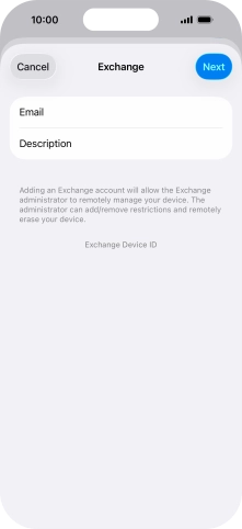 Press Description and key in the required name. Press Description and key in the required name.