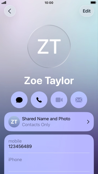 Press Shared Name and Photo. Press Shared Name and Photo.