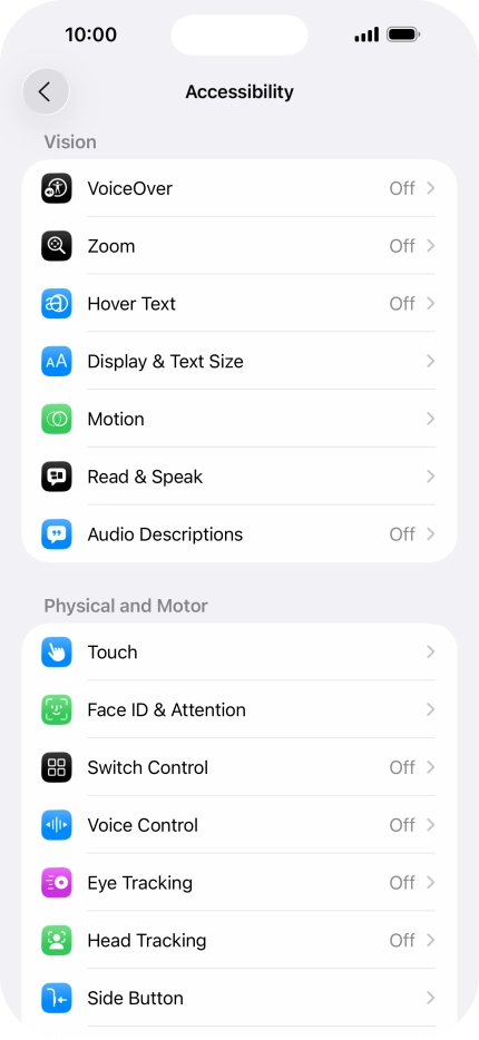 Press Display & Text Size. Press Display & Text Size.