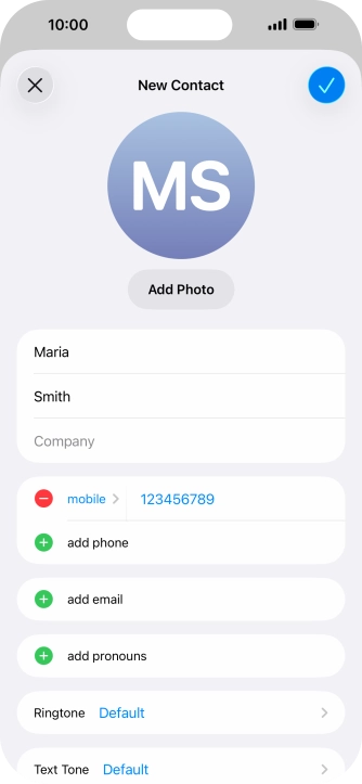 Press the confirm icon. Press the confirm icon.