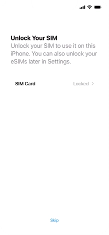 Press SIM Card. Press SIM Card.