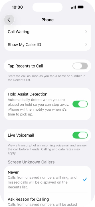 Press the indicator next to Press the indicator next to