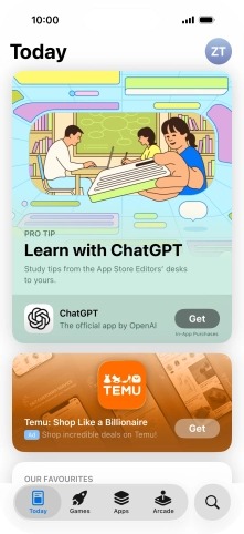 Press the search icon. Press the search icon.