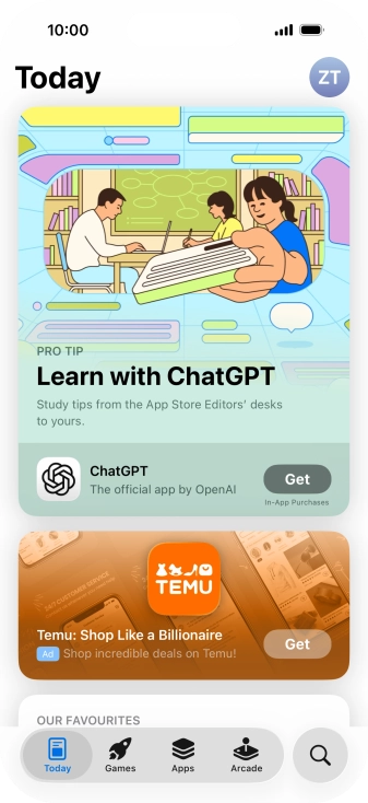 Press the search icon. Press the search icon.