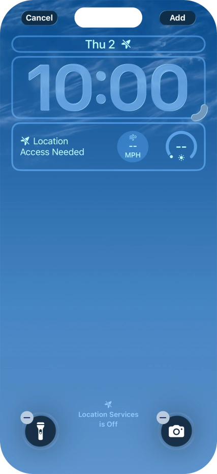To customise the way the lock screen date is displayed, press the date widget and follow the instructions on the screen to select the required widget display mode. To customise the way the lock screen date is displayed, press the date widget and follow the instructions on the screen to select the required widget display mode.