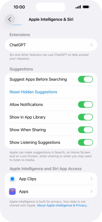 Press ChatGPT and follow the instructions on the screen to turn use of ChatGPT on or off. Press ChatGPT and follow the instructions on the screen to turn use of ChatGPT on or off.