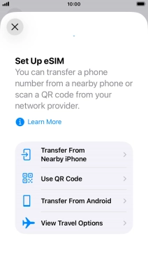 Press Use QR Code. Press Use QR Code.