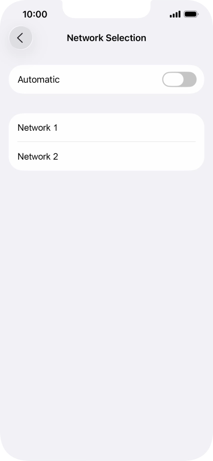 If you turn off the function, press the required network. If you turn off the function, press the required network.