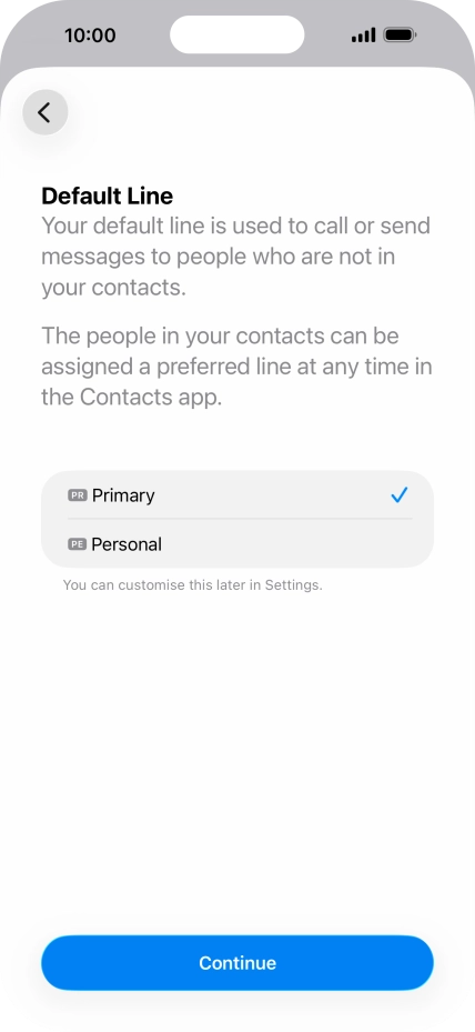 Press Continue. Press Continue.