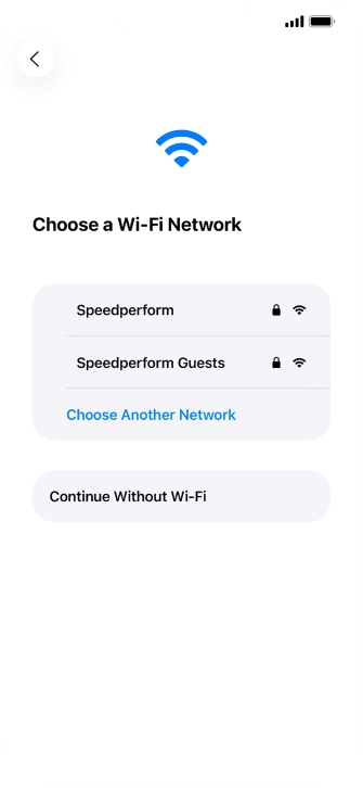 Press the required Wi-Fi network. Press the required Wi-Fi network.