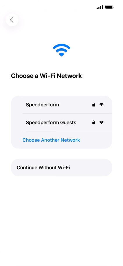 Press the required Wi-Fi network. Press the required Wi-Fi network.