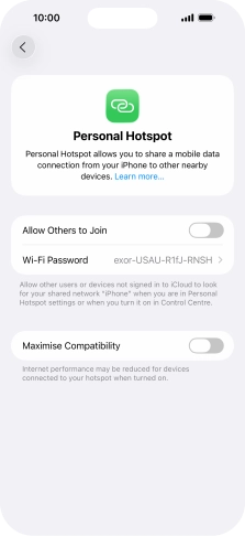 Press Wi-Fi Password and key in the required password. Press Wi-Fi Password and key in the required password.