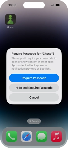 Press Require Passcode. Press Require Passcode.