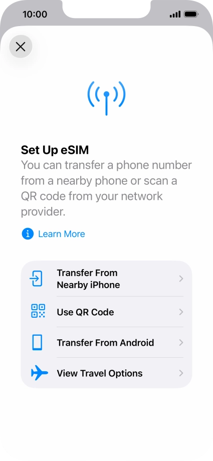 Press Use QR Code. Press Use QR Code.