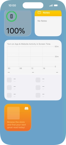 Press and hold the required widget until a pop-up menu is displayed. Press and hold the required widget until a pop-up menu is displayed.