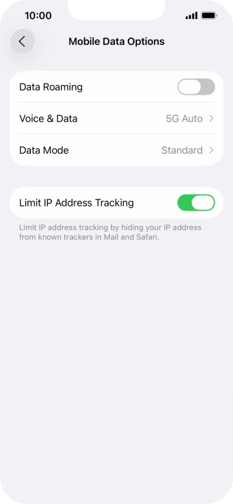 Press Data Mode. Press Data Mode.