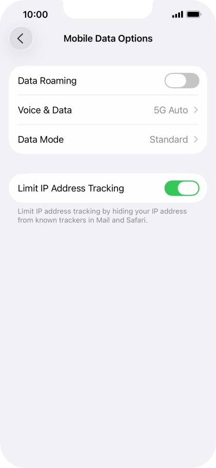 Press Data Mode. Press Data Mode.